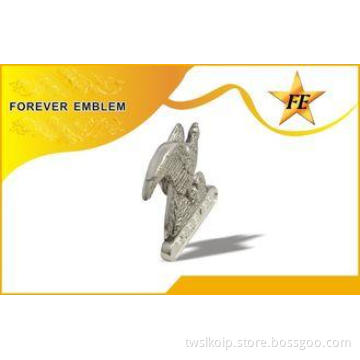 Zinc Alloy Custom Metal Badge With Antique Silver Plating